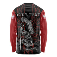 Personalized Poland Husaria Long Sleeve Shirt Polska Winged Hussar Knight Pride