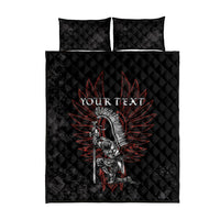 Personalized Poland Husaria Quilt Bed Set Polska Winged Hussar Knight Pride
