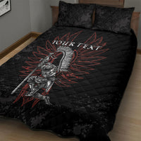Personalized Poland Husaria Quilt Bed Set Polska Winged Hussar Knight Pride