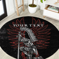Personalized Poland Husaria Round Carpet Polska Winged Hussar Knight Pride
