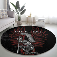 Personalized Poland Husaria Round Carpet Polska Winged Hussar Knight Pride