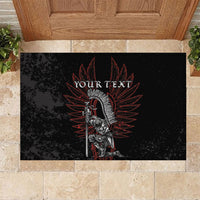 Personalized Poland Husaria Rubber Doormat Polska Winged Hussar Knight Pride