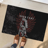 Personalized Poland Husaria Rubber Doormat Polska Winged Hussar Knight Pride