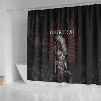 Personalized Poland Husaria Shower Curtain Polska Winged Hussar Knight Pride