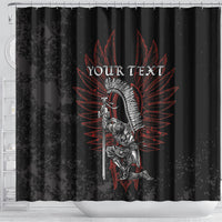 Personalized Poland Husaria Shower Curtain Polska Winged Hussar Knight Pride