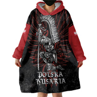 Personalized Poland Husaria Wearable Blanket Hoodie Polska Winged Hussar Knight Pride