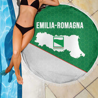 Italy Emilia-Romagna Beach Blanket Map With Flag Style - Wonder Print Shop