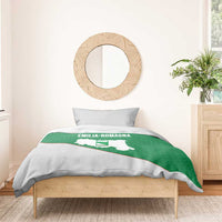 Italy Emilia-Romagna Bedding Set Map With Flag Style - Wonder Print Shop