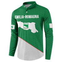Italy Emilia-Romagna Button Sweatshirt Map With Flag Style LT19