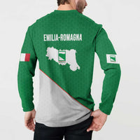 Italy Emilia-Romagna Button Sweatshirt Map With Flag Style LT19