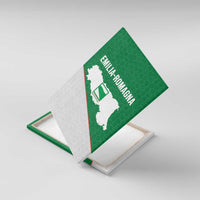 Italy Emilia-Romagna Canvas Wall Art Map With Flag Style - Wonder Print Shop