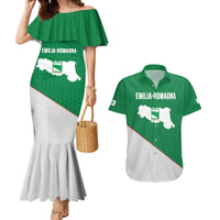 Italy Emilia-Romagna Couples Matching Mermaid Dress and Hawaiian Shirt Map With Flag Style LT19