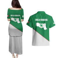 Italy Emilia-Romagna Couples Matching Puletasi and Hawaiian Shirt Map With Flag Style LT19