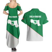 Italy Emilia-Romagna Couples Matching Summer Maxi Dress and Hawaiian Shirt Map With Flag Style LT19