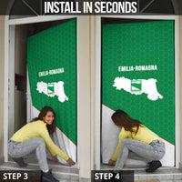 Italy Emilia-Romagna Door Cover Map With Flag Style - Wonder Print Shop