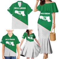 Italy Emilia-Romagna Family Matching Mermaid Dress and Hawaiian Shirt Map With Flag Style LT19