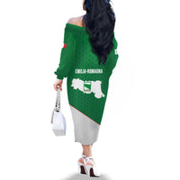 Italy Emilia-Romagna Family Matching Off The Shoulder Long Sleeve Dress and Hawaiian Shirt Map With Flag Style LT19