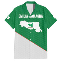 Italy Emilia-Romagna Family Matching Off Shoulder Short Dress and Hawaiian Shirt Map With Flag Style LT19