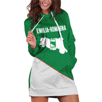 Italy Emilia-Romagna Hoodie Dress Map With Flag Style LT19