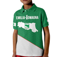 Italy Emilia-Romagna Kid Polo Shirt Map With Flag Style LT19