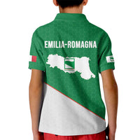 Italy Emilia-Romagna Kid Polo Shirt Map With Flag Style LT19