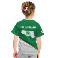 Italy Emilia-Romagna Kid T Shirt Map With Flag Style LT19
