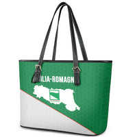 Italy Emilia-Romagna Leather Tote Bag Map With Flag Style - Wonder Print Shop