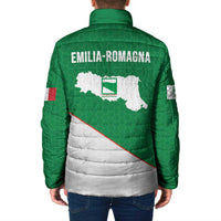 Italy Emilia-Romagna Padded Jacket Map With Flag Style - Wonder Print Shop