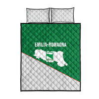 Italy Emilia-Romagna Quilt Bed Set Map With Flag Style - Wonder Print Shop