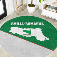 Italy Emilia-Romagna Round Carpet Map With Flag Style - Wonder Print Shop