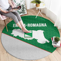 Italy Emilia-Romagna Round Carpet Map With Flag Style - Wonder Print Shop