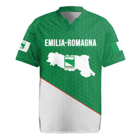 Italy Emilia-Romagna Rugby Jersey Map With Flag Style LT19
