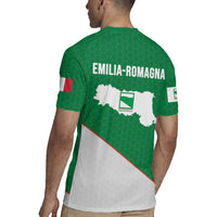 Italy Emilia-Romagna Rugby Jersey Map With Flag Style LT19