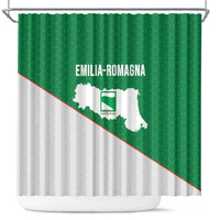 Italy Emilia-Romagna Shower Curtain Map With Flag Style - Wonder Print Shop