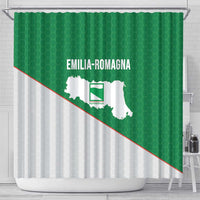 Italy Emilia-Romagna Shower Curtain Map With Flag Style - Wonder Print Shop