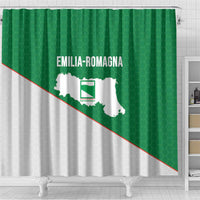 Italy Emilia-Romagna Shower Curtain Map With Flag Style - Wonder Print Shop