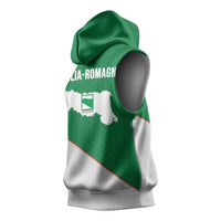 Italy Emilia-Romagna Sleeveless Hoodie Map With Flag Style - Wonder Print Shop
