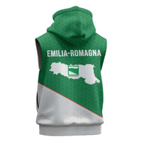 Italy Emilia-Romagna Sleeveless Zip Hoodie Map With Flag Style - Wonder Print Shop