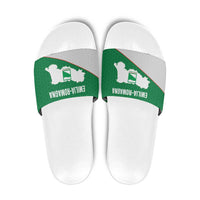 Italy Emilia-Romagna Slide Sandals Map With Flag Style - Wonder Print Shop