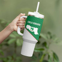 Italy Emilia-Romagna Tumbler With Handle Map With Flag Style - Wonder Print Shop