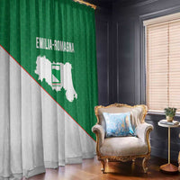 Italy Emilia-Romagna Window Curtain Map With Flag Style - Wonder Print Shop