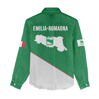 Italy Emilia-Romagna Women Casual Shirt Map With Flag Style LT19