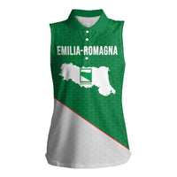 Italy Emilia-Romagna Women Sleeveless Polo Shirt Map With Flag Style LT19