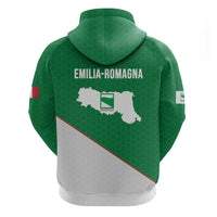 Italy Emilia-Romagna Zip Hoodie Map With Flag Style LT19