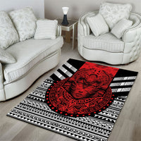 Mexico Aztec Warrior Goddess Area Rug Tribal Aztec Heritage