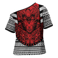 Mexico Aztec Warrior Goddess Cross Shoulder Shirt Tribal Aztec Heritage