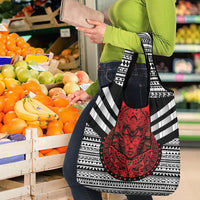 Mexico Aztec Warrior Goddess Grocery Bag Tribal Aztec Heritage