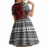 Mexico Aztec Warrior Goddess Kid Short Sleeve Dress Tribal Aztec Heritage