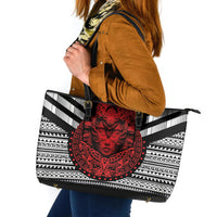 Mexico Aztec Warrior Goddess Leather Tote Bag Tribal Aztec Heritage