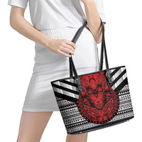 Mexico Aztec Warrior Goddess Leather Tote Bag Tribal Aztec Heritage